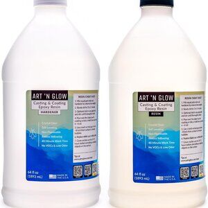Epoxy Resin for Crystal Clear Casting & Coating – 1 Gallon Kit – UV Resistant, N